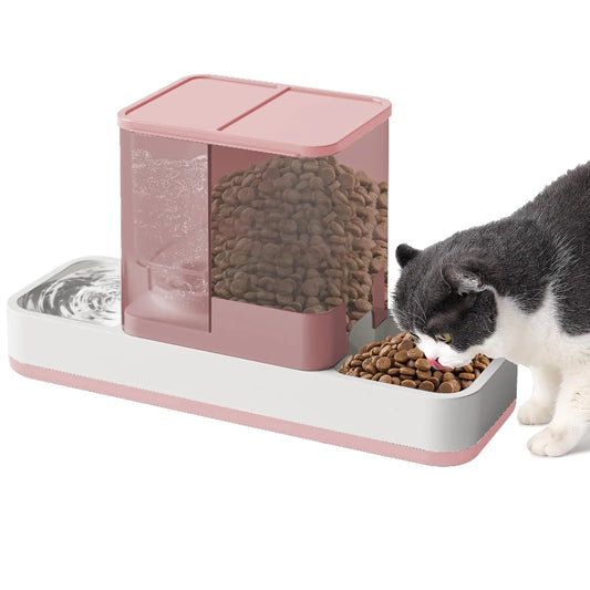 Yummy Sam Automatic Small Pet Feeder and Water Dispenser 2 in 1